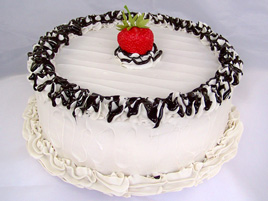 Large Vanilla Frosted Cake