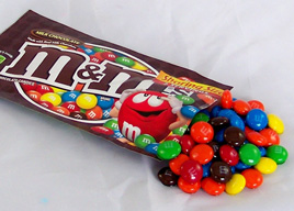 Spilled Bag of M&M's (Individual Serving Size)