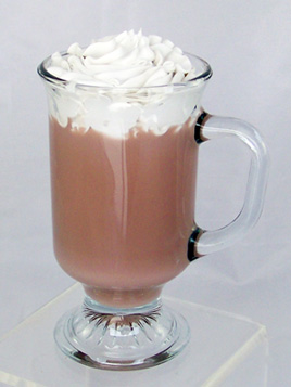 Hot Chocolate-Glass Filled with Artificial Hot Chocolate