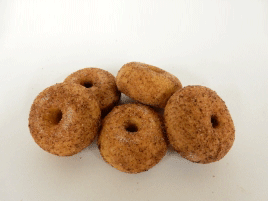 Pack of 5 Artificial Mini Donuts Coated with Cinnamon & Sugar