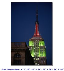 Empire State Building at Christmas on Canvas