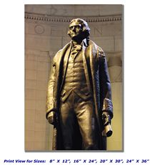 Statue of Thomas Jefferson on Canvas