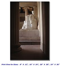Lincoln Statue on Canvas