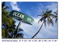 Ocean Drive Sign on Canvas