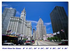 Michigan Avenue in Chicago on Canvas