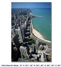 Chicago Lake Shore on Canvas