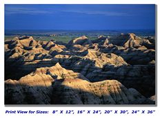 Badlands South Dakota on Canvas