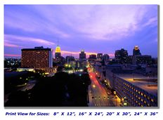San Antonio at Dusk on Canvas