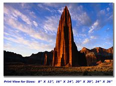 Temple of the Sun in Cathedral Valley on Canvas