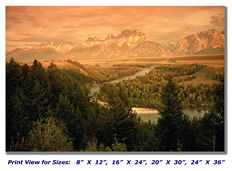 Grand Tetons on Canvas