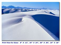 Dunes at White Sands National Park on Canvas