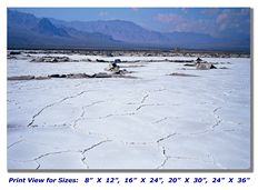 Salt Flats Mojave Desert on Canvas