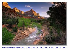 Virgin River in Zion National Park on Canvas