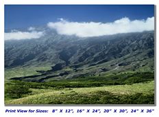 Hawaiian Hillside on Canvas