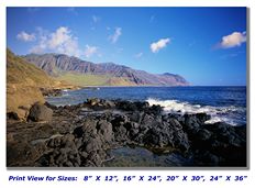Rocky Coast Honolulu on Canvas