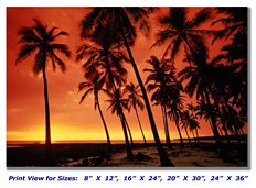 Hawaiian Sunset 2 on Canvas