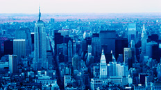 Screen Image Print #108 Blue Manhattan (Screen Print Only.)